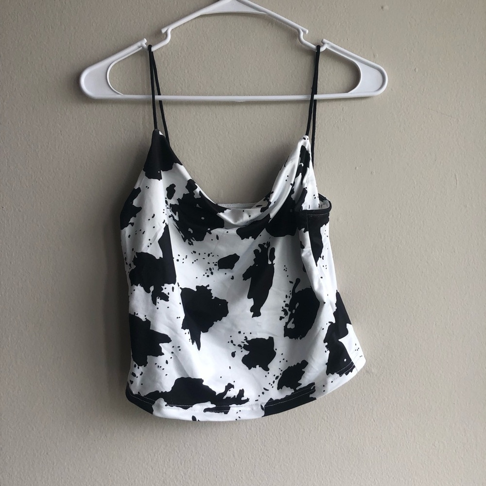Cow print crop top
